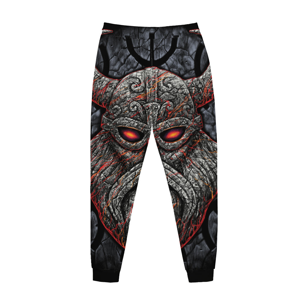 Ancient Viking Norse God Odin Print Jogger Pants