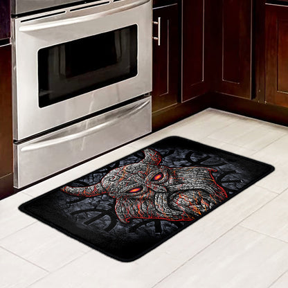Ancient Viking Norse God Odin Print Kitchen Mat