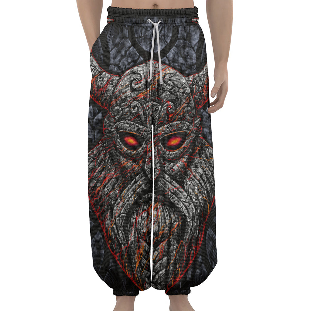Ancient Viking Norse God Odin Print Lantern Pants