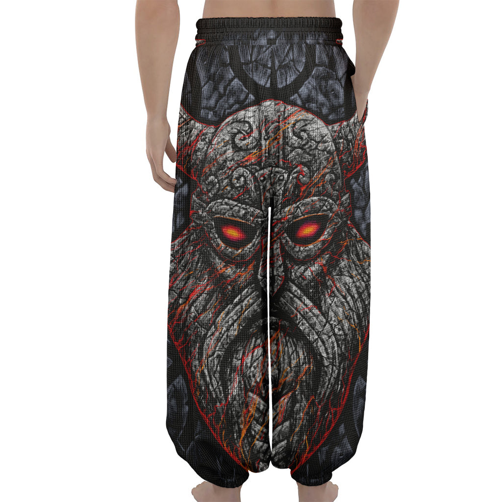 Ancient Viking Norse God Odin Print Lantern Pants