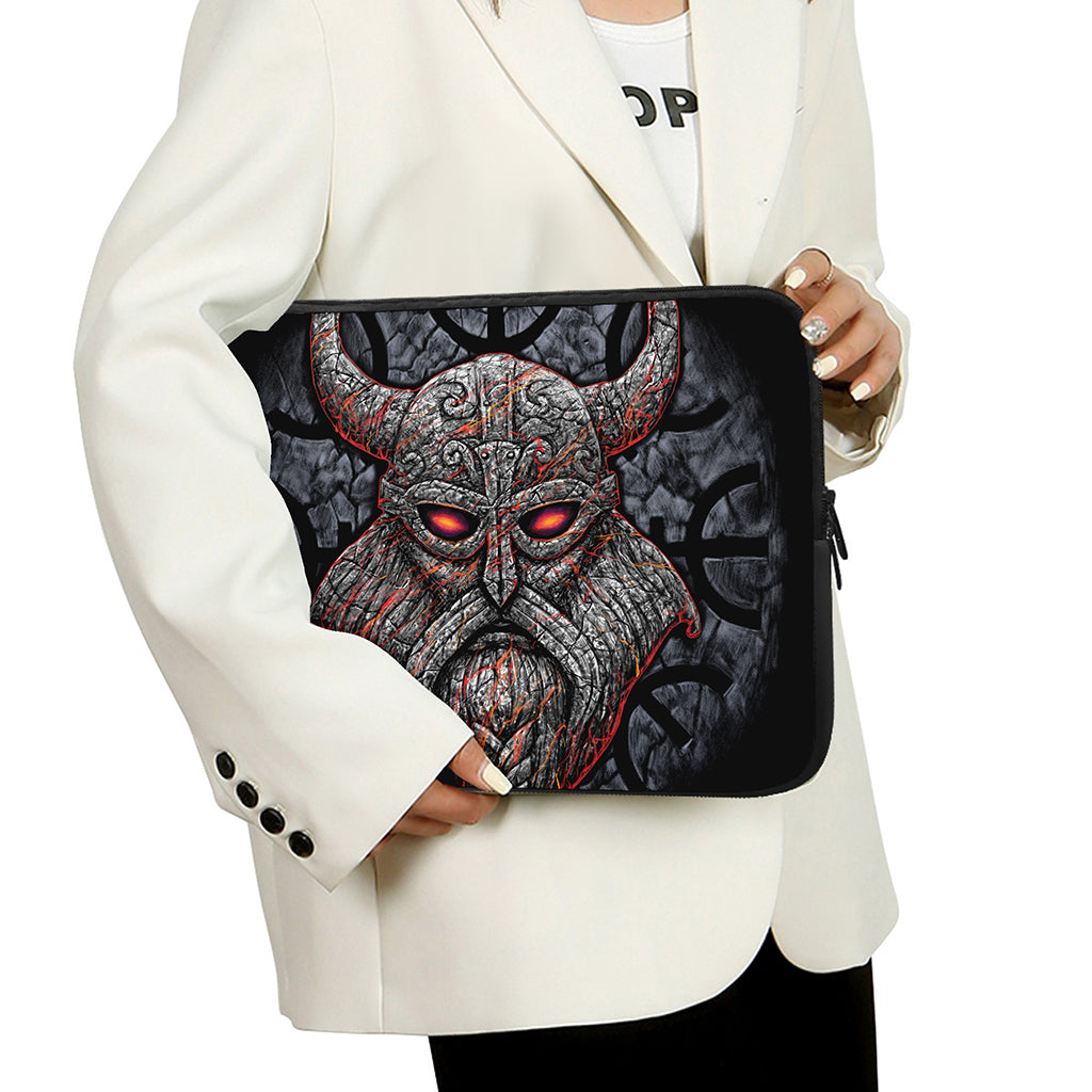 Ancient Viking Norse God Odin Print Laptop Sleeve