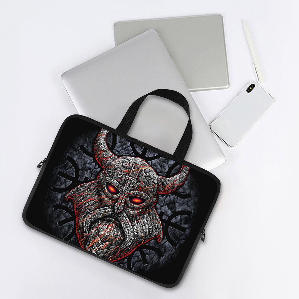 Ancient Viking Norse God Odin Print Laptop Sleeve With Handle