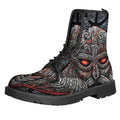 Ancient Viking Norse God Odin Print Lace-Up Boots