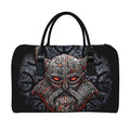 Ancient Viking Norse God Odin Print Leather Duffel Bag