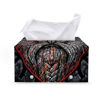 Ancient Viking Norse God Odin Print Leather Tissue Box Cover