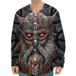 Ancient Viking Norse God Odin Print Long Sleeve Baseball Jersey