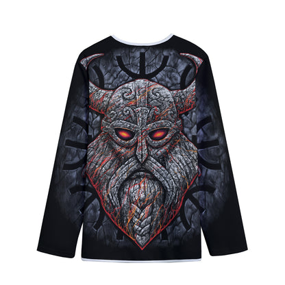 Ancient Viking Norse God Odin Print Long Sleeve Short Coat