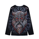 Ancient Viking Norse God Odin Print Long Sleeve Short Coat