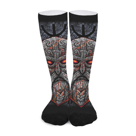 Ancient Viking Norse God Odin Print Long Socks