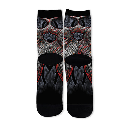 Ancient Viking Norse God Odin Print Long Socks