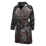 Ancient Viking Norse God Odin Print Men's Bathrobe