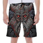 Ancient Viking Norse God Odin Print Men's Beach Shorts