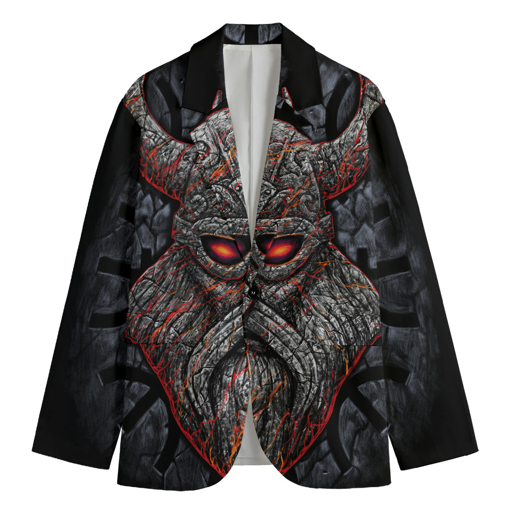 Ancient Viking Norse God Odin Print Men's Blazer