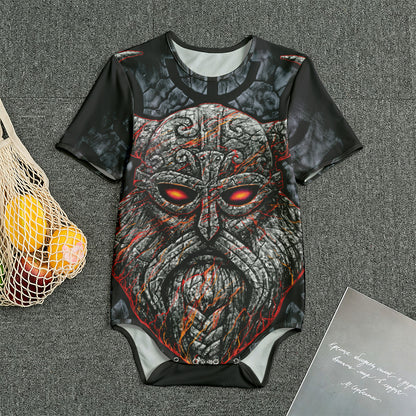 Ancient Viking Norse God Odin Print Men's Bodysuit