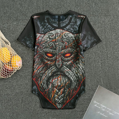 Ancient Viking Norse God Odin Print Men's Bodysuit