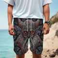 Ancient Viking Norse God Odin Print Men's Cargo Shorts
