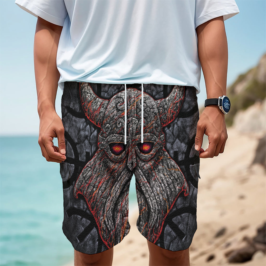 Ancient Viking Norse God Odin Print Men's Cargo Shorts