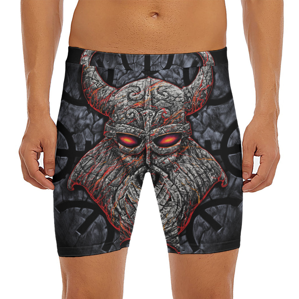 Ancient Viking Norse God Odin Print Men's Long Boxer Briefs