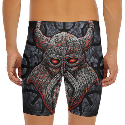 Ancient Viking Norse God Odin Print Men's Long Boxer Briefs