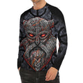 Ancient Viking Norse God Odin Print Men's Long Sleeve Rash Guard