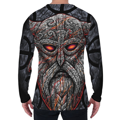 Ancient Viking Norse God Odin Print Men's Long Sleeve T-Shirt