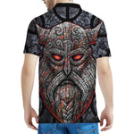 Ancient Viking Norse God Odin Print Men's Polo Shirt