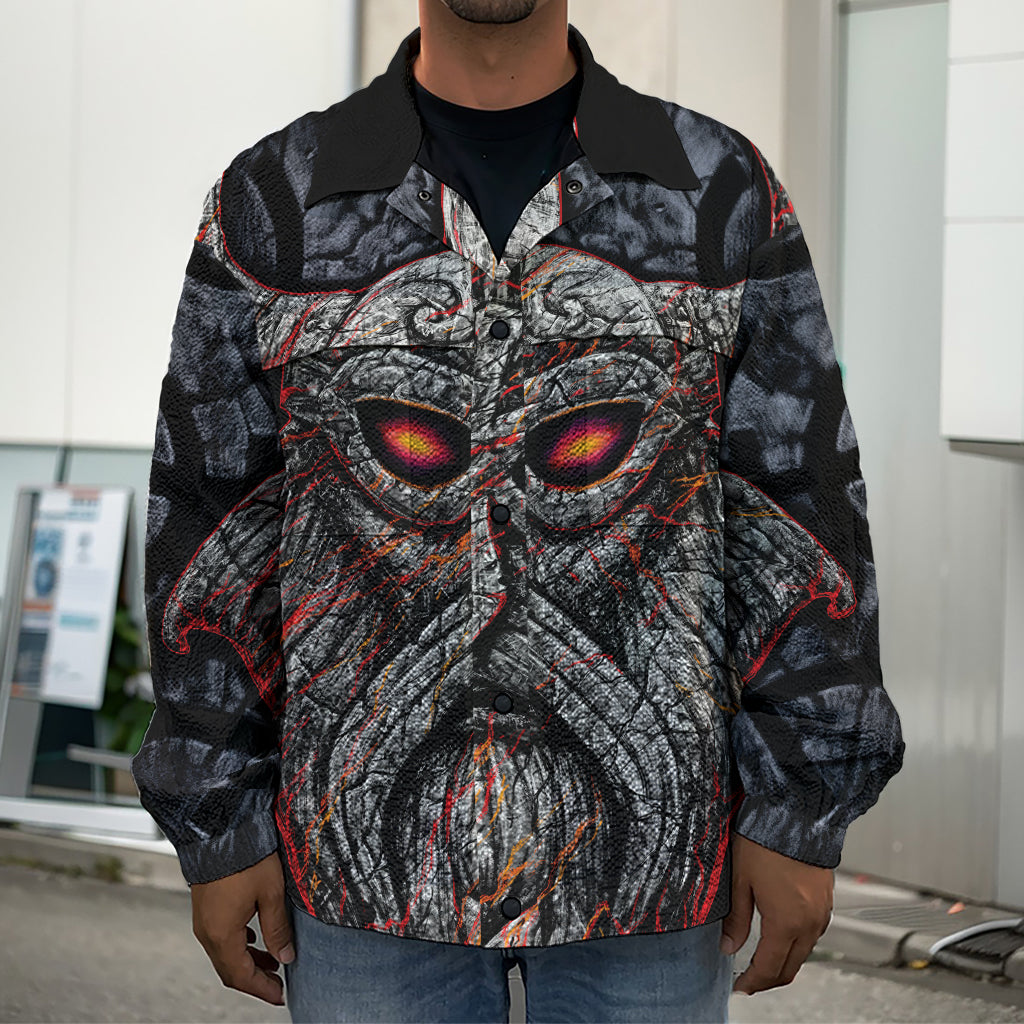 Ancient Viking Norse God Odin Print Men's Shirt Jacket