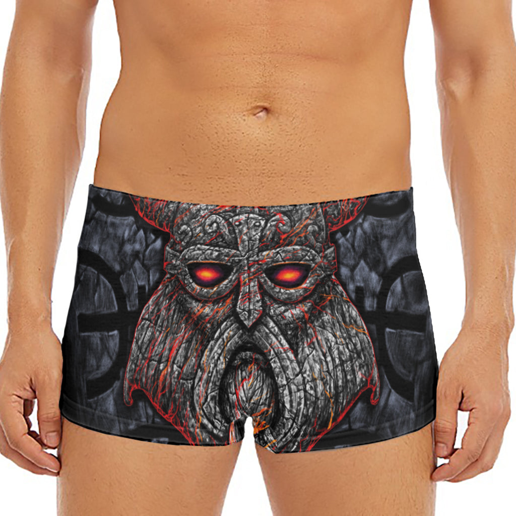 Ancient Viking Norse God Odin Print Men's Short Boxer Briefs