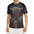 Ancient Viking Norse God Odin Print Men's Short Sleeve Rash Guard