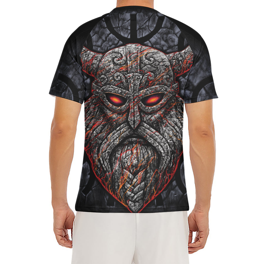 Ancient Viking Norse God Odin Print Men's Short Sleeve Rash Guard