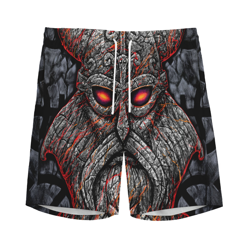 Ancient Viking Norse God Odin Print Men's Sports Shorts