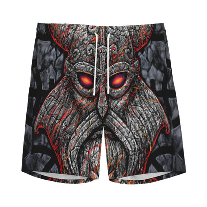 Ancient Viking Norse God Odin Print Men's Sports Shorts