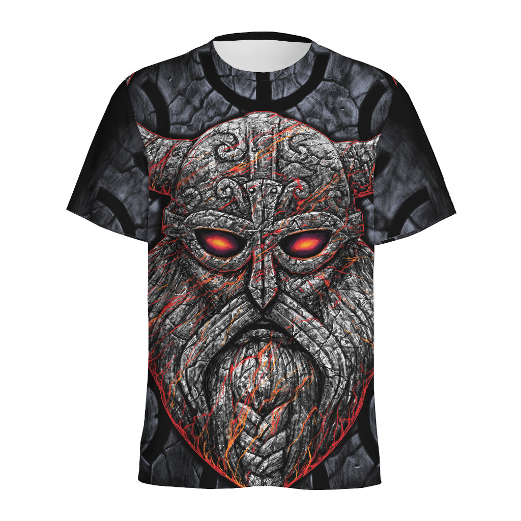 Ancient Viking Norse God Odin Print Men's Sports T-Shirt