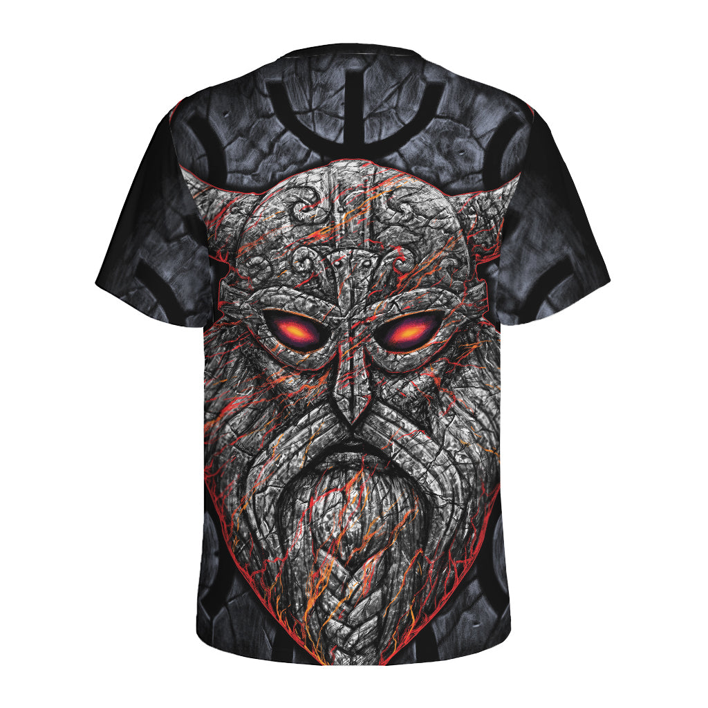 Ancient Viking Norse God Odin Print Men's Sports T-Shirt