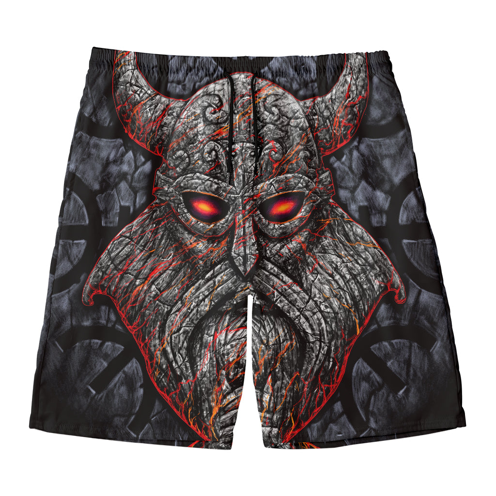 Ancient Viking Norse God Odin Print Men's Swim Trunks