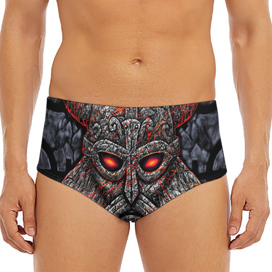Ancient Viking Norse God Odin Print Men's Triangle Swim Briefs