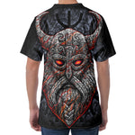 Ancient Viking Norse God Odin Print Men's Velvet T-Shirt
