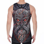 Ancient Viking Norse God Odin Print Men's Velvet Tank Top
