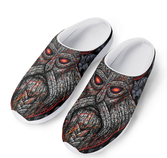 Ancient Viking Norse God Odin Print Mesh Casual Shoes