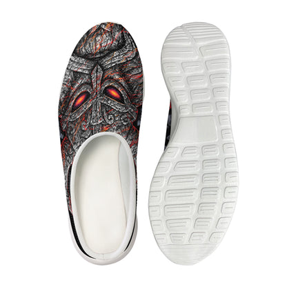 Ancient Viking Norse God Odin Print Mesh Casual Shoes