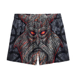 Ancient Viking Norse God Odin Print Mesh Shorts