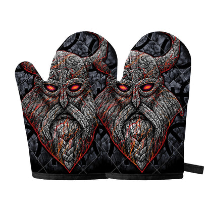 Ancient Viking Norse God Odin Print Oven Mitts