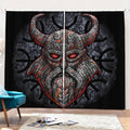 Ancient Viking Norse God Odin Print Pencil Pleat Curtains