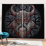 Ancient Viking Norse God Odin Print Pencil Pleat Curtains
