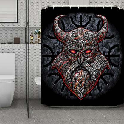 Ancient Viking Norse God Odin Print Polyester Shower Curtain