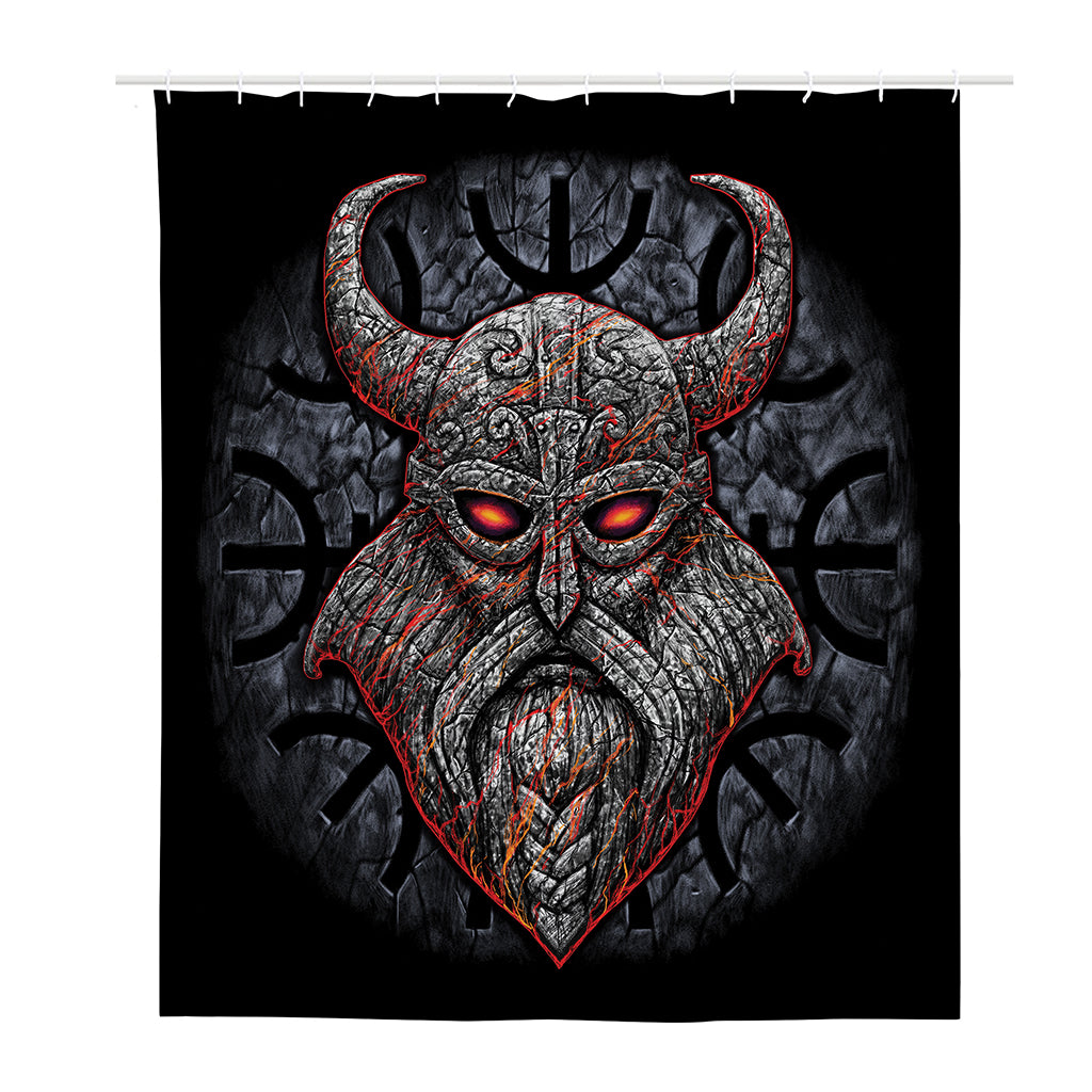 Ancient Viking Norse God Odin Print Polyester Shower Curtain