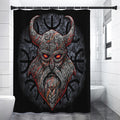 Ancient Viking Norse God Odin Print Premium Shower Curtain