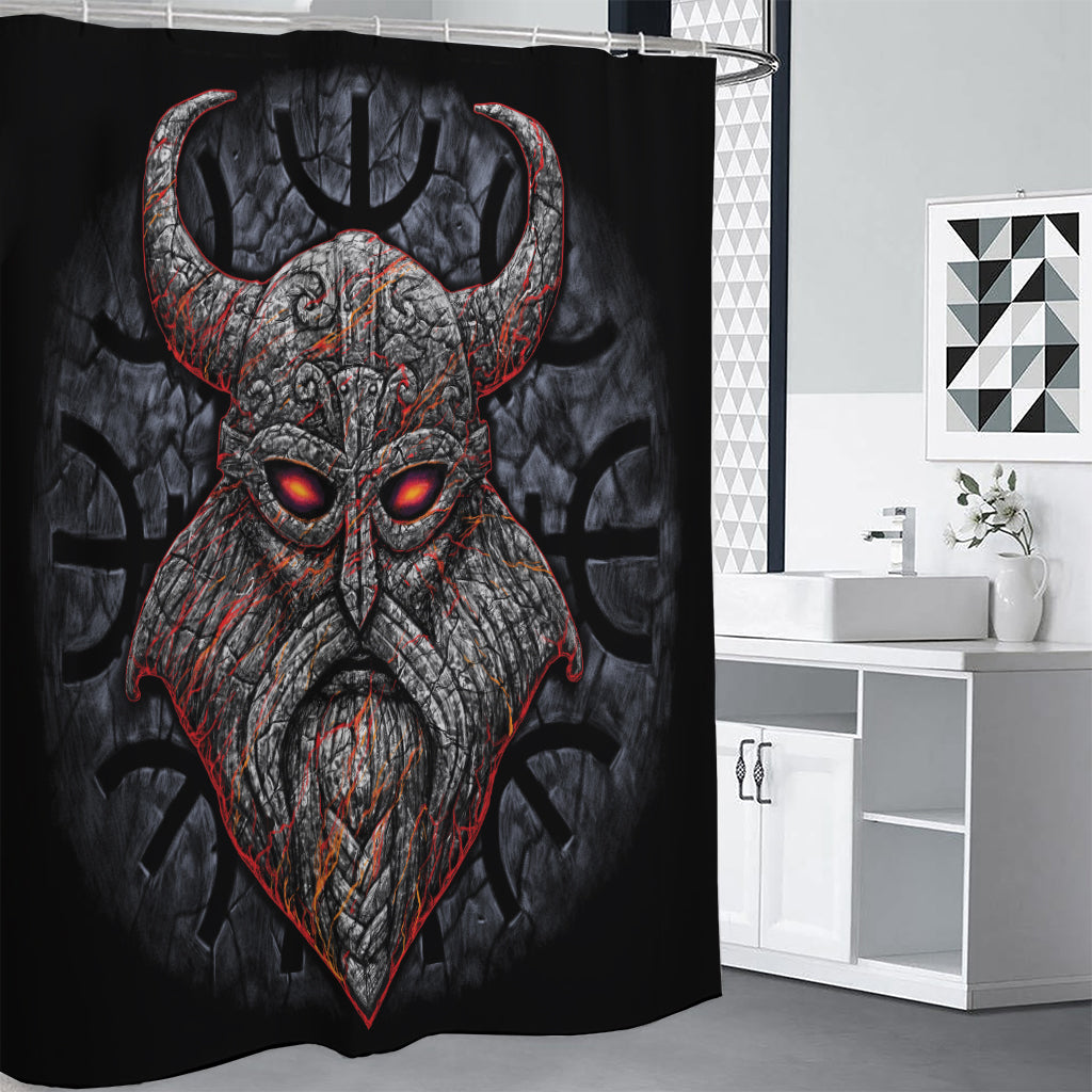 Ancient Viking Norse God Odin Print Premium Shower Curtain