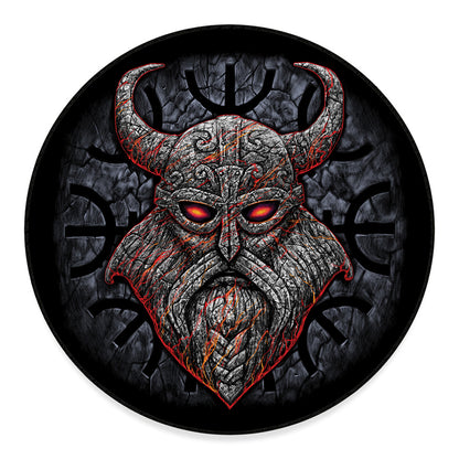 Ancient Viking Norse God Odin Print Round Floor Mat