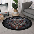 Ancient Viking Norse God Odin Print Round Rug